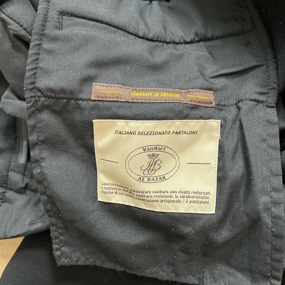 VanHart di Albazar Black Pants Wool 77% - Picture 3 of 8